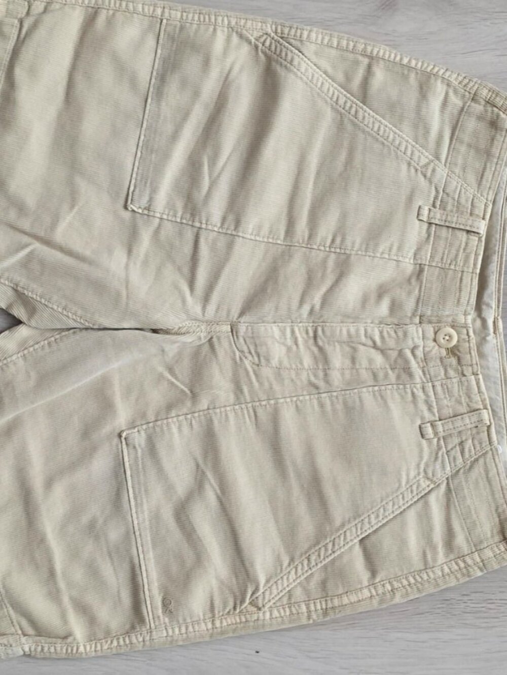 Women's Beige High Waist Utility Shorts Size 30